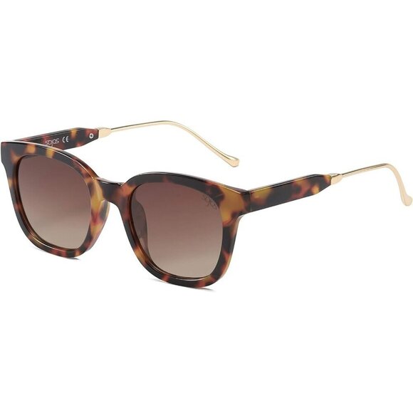 Sojos Retro Square Polarized Women Brown Classic Trendy Uv400 Sunnies Sunglasses - Picture 1 of 5